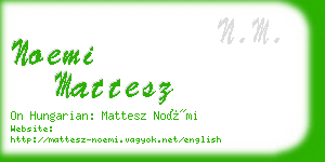 noemi mattesz business card